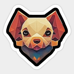 low poly puppy Sticker